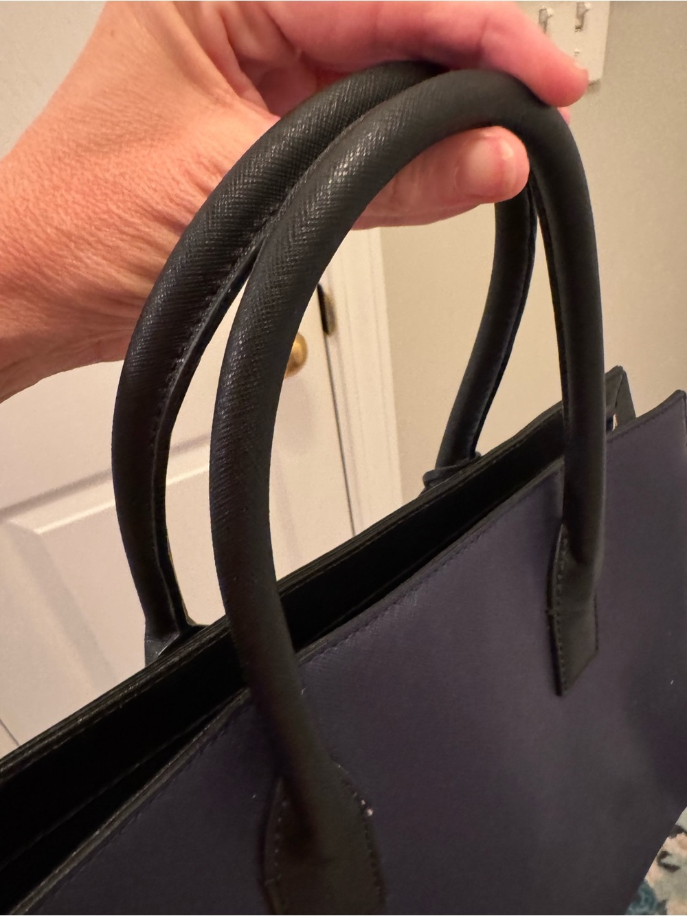 kate spade Navy and Black Saffiano Leather Satchel - Picture 4 of 16